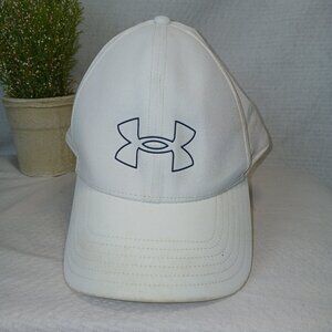 UNDER ARMOUR STORM DRIVER  GOLF BASEBALL CAP, WHITE, CLASSIC FIT